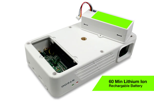 ST200 Short Throw LED Pico Projector long lasting 60 min Lithium Rechargeable battery.