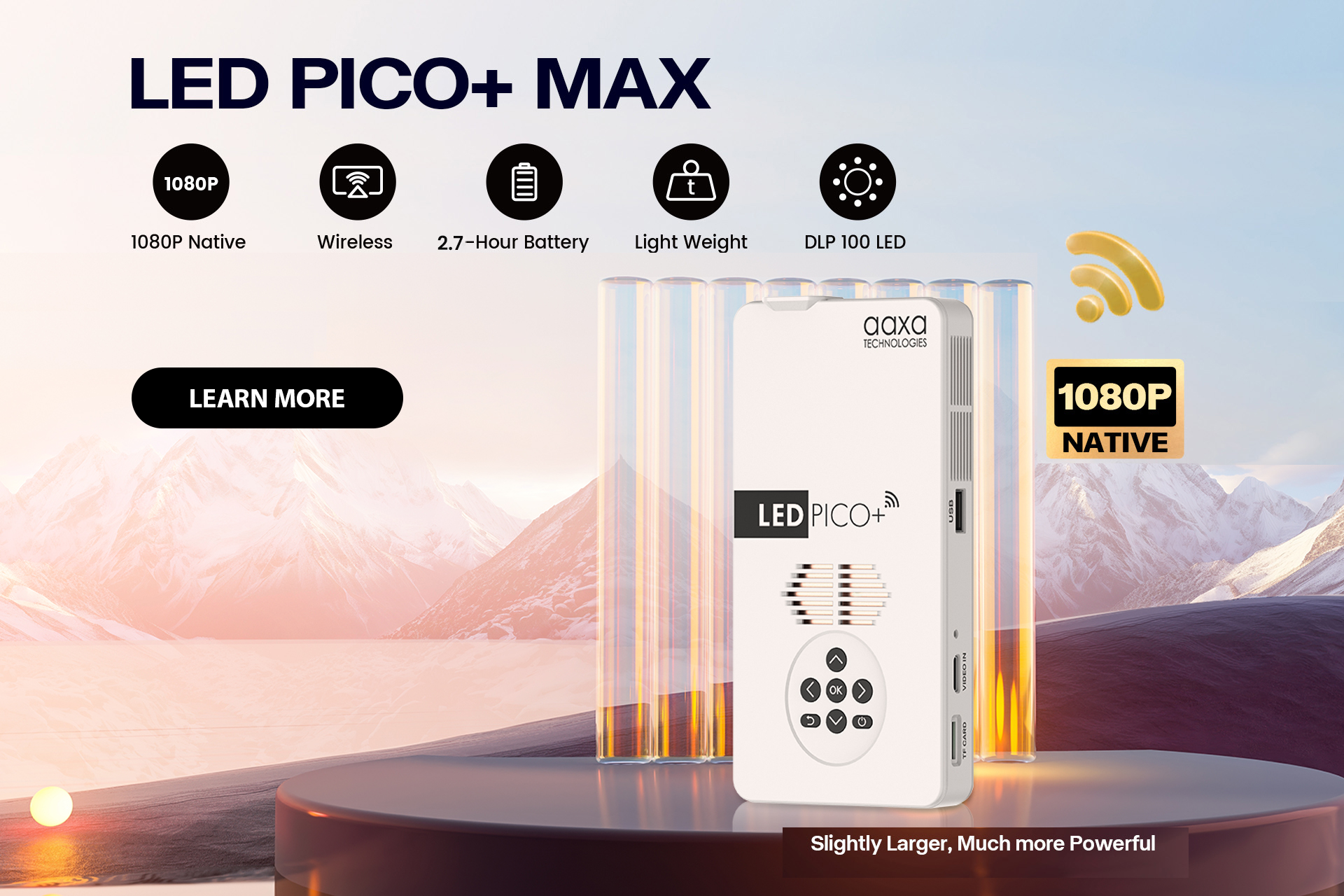 LED Pico+ MAX Mini Projector