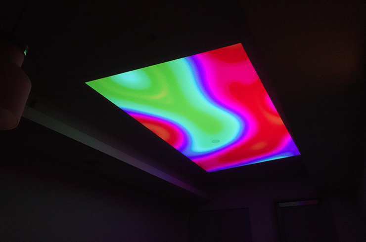 P400 Colorful Projection Onto The Ceiling