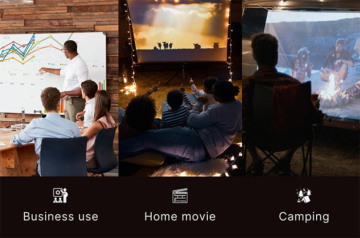 AAXA's P400 Short Throw Pico Projector is versatile; use it for projecting business presentations, home movies, or use while camping!
