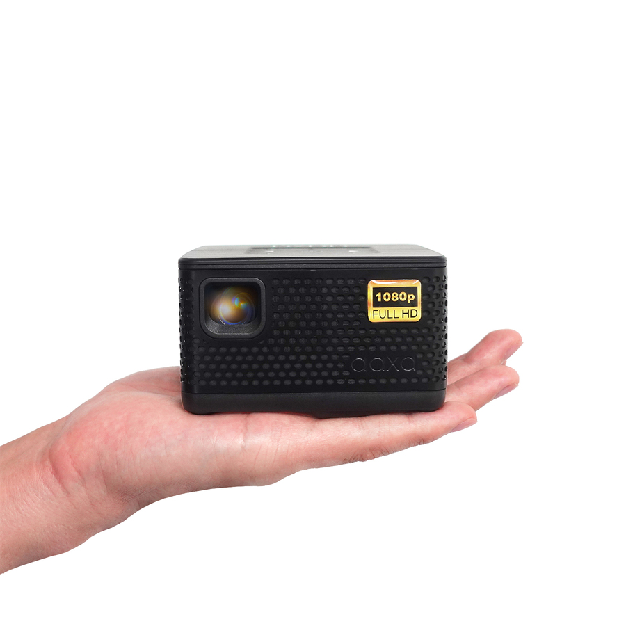 AAXA P7+ 4K-Ready Projector held in a hand